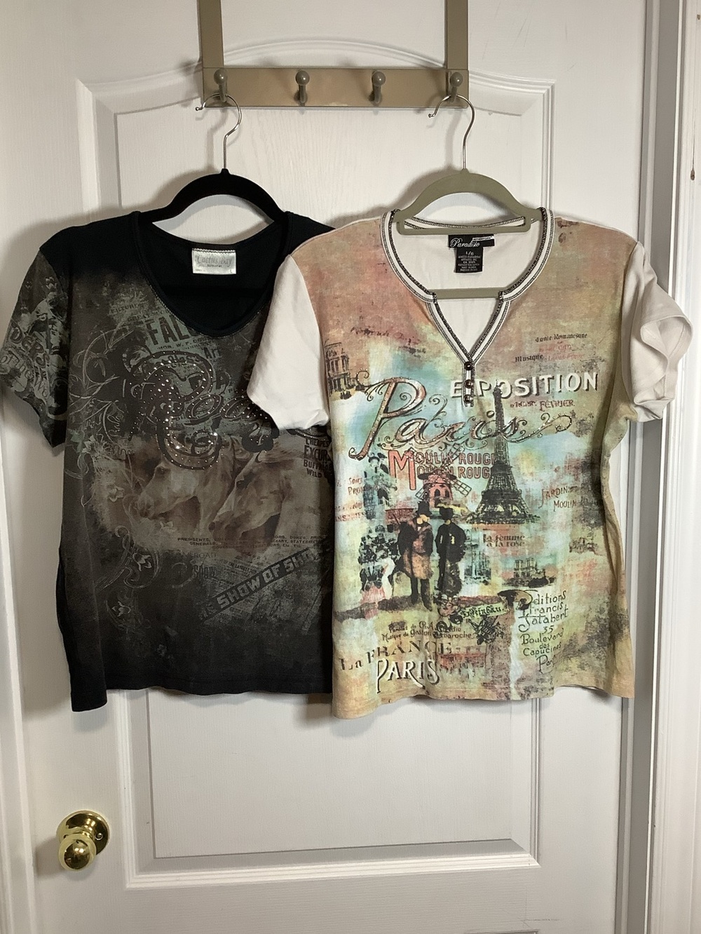 Vintage Y2K Paris and Rodeo Graphic Short Sleeve Tees